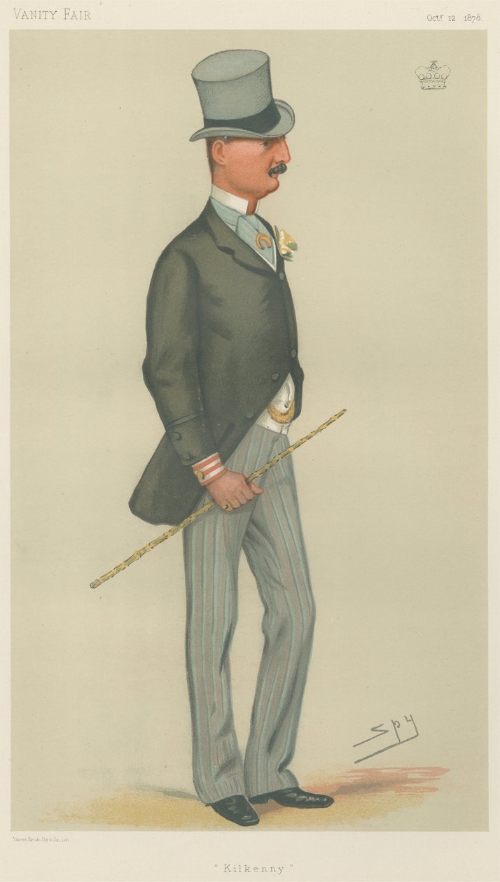 Vanity Fair: Turf Devotees; "Kilkenny", Ormonden markiisi, 12. lokakuuta 1878 tekijältä Leslie Matthew Spy Ward