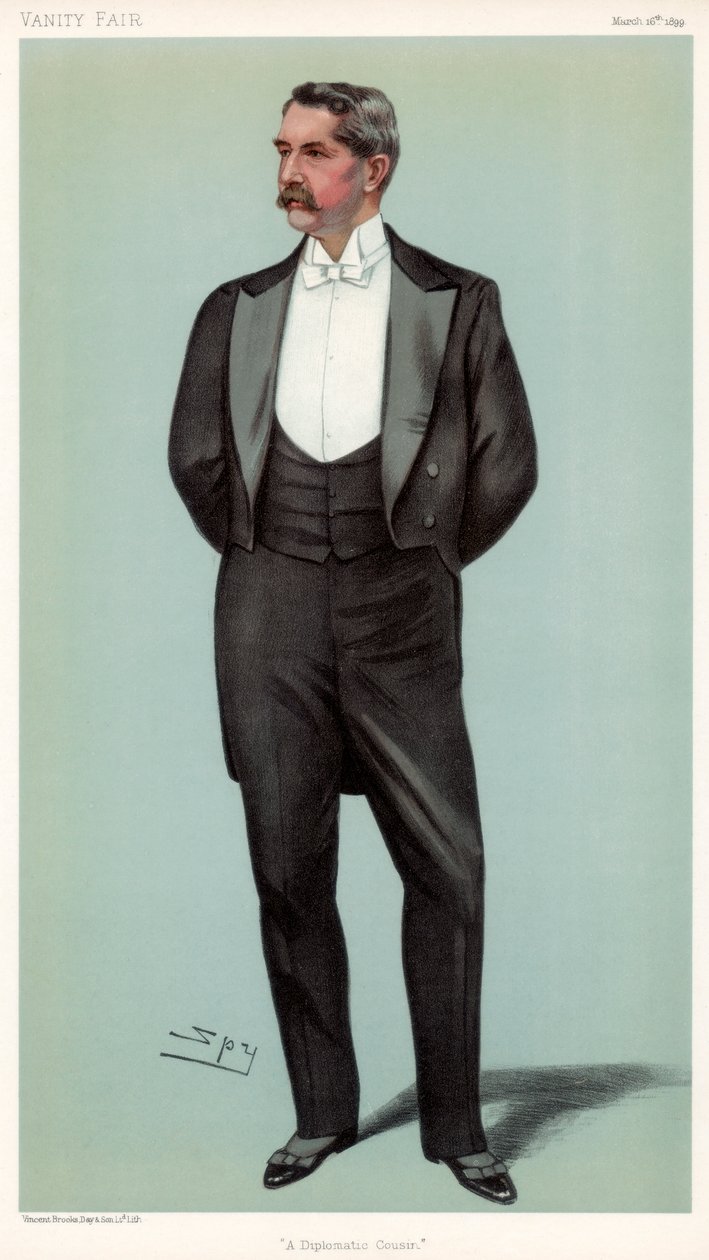 Diplomaattinen serkku Henry White, yhdysvaltalainen diplomaatti, 1899. tekijältä Leslie Matthew Ward