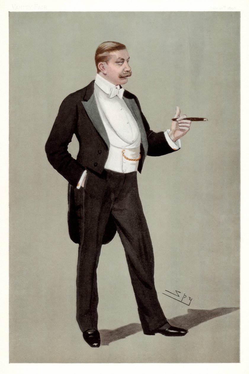 Saksalainen attase, paroni Hermann von Eckardstein, saksalainen diplomaatti, 1898. tekijältä Leslie Matthew Ward