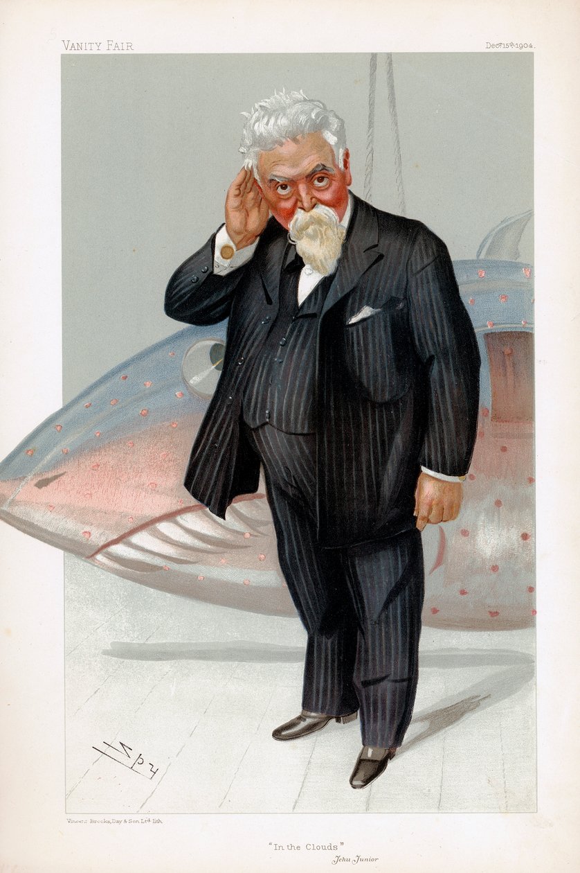 Hiram Stevens Maxim, amerikkalaissyntyinen brittiläinen keksijä ja insinööri, 1904 tekijältä Leslie Matthew Ward
