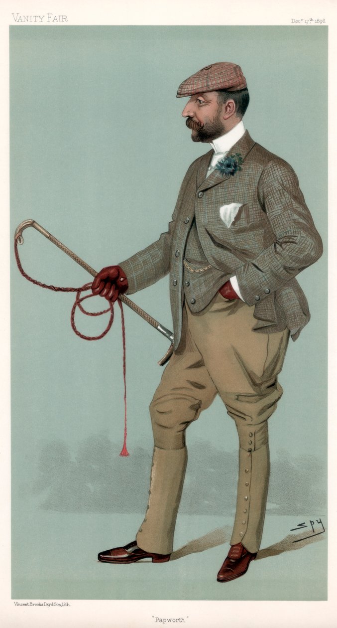 Papworth, Ernest Terah Hooley, brittiläinen rahoittaja, 1896. tekijältä Leslie Matthew Ward