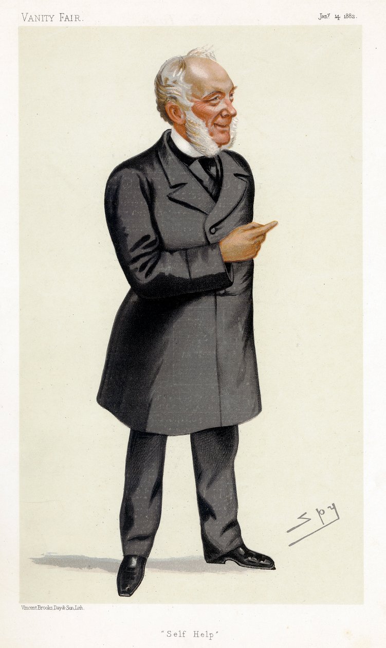Samuel Smiles, skotlantilainen kirjailija, lääkäri, kirurgi ja sosiaalinen uudistaja, 1882 tekijältä Leslie Matthew Ward