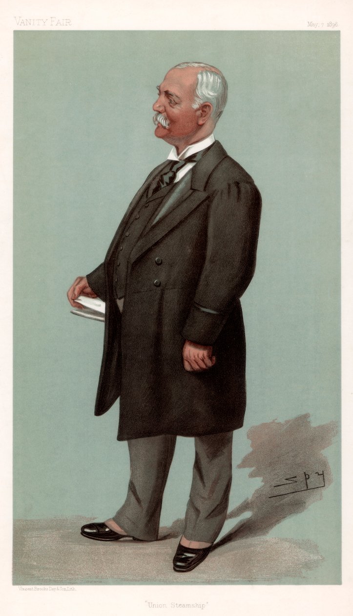 Union Steamship Sir Francis Henry Evans, brittiläinen liikemies ja poliitikko, 1896. tekijältä Leslie Matthew Ward