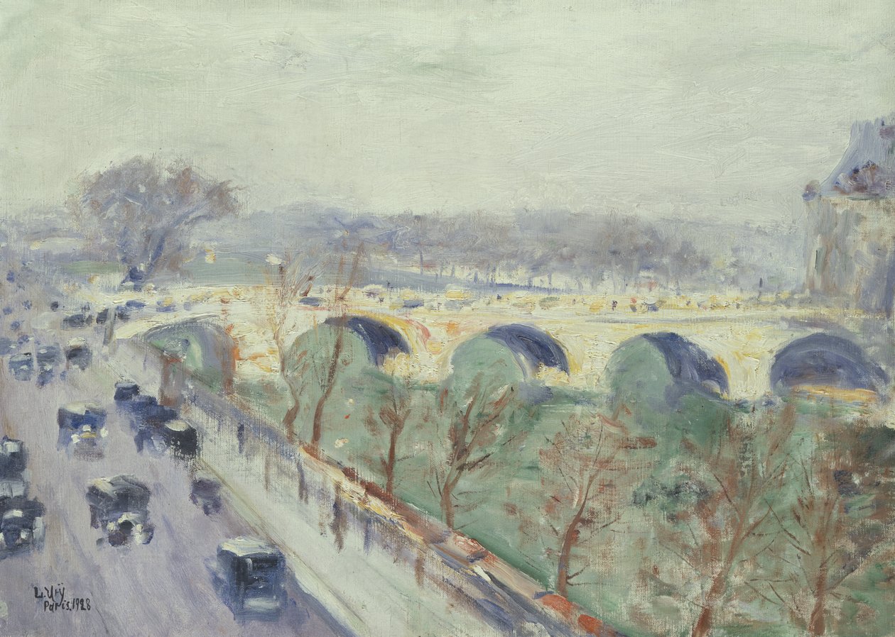 Pont Royal Pariisissa, 1928 tekijältä Lesser Ury