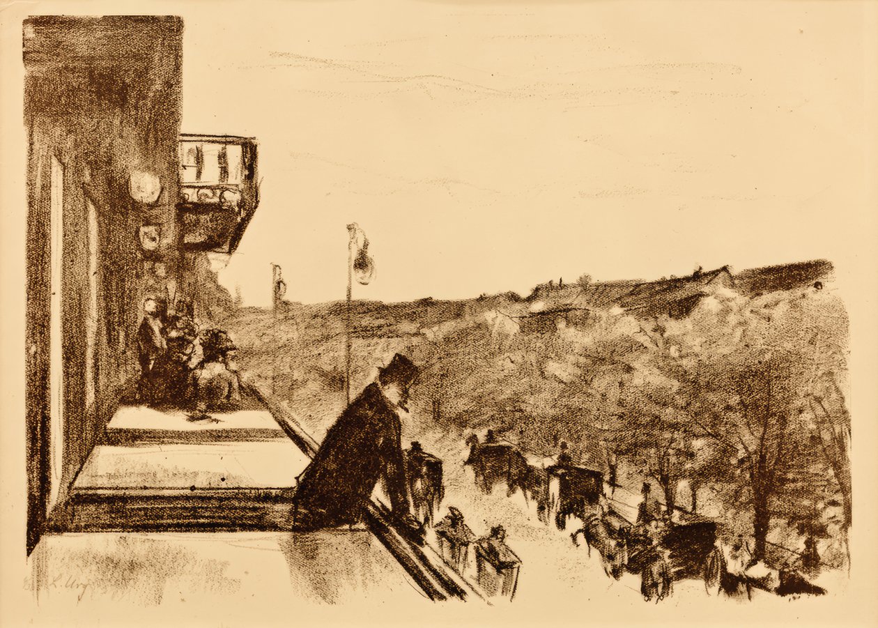 Kahvi Terassi Unter den Linden tekijältä Lesser Ury
