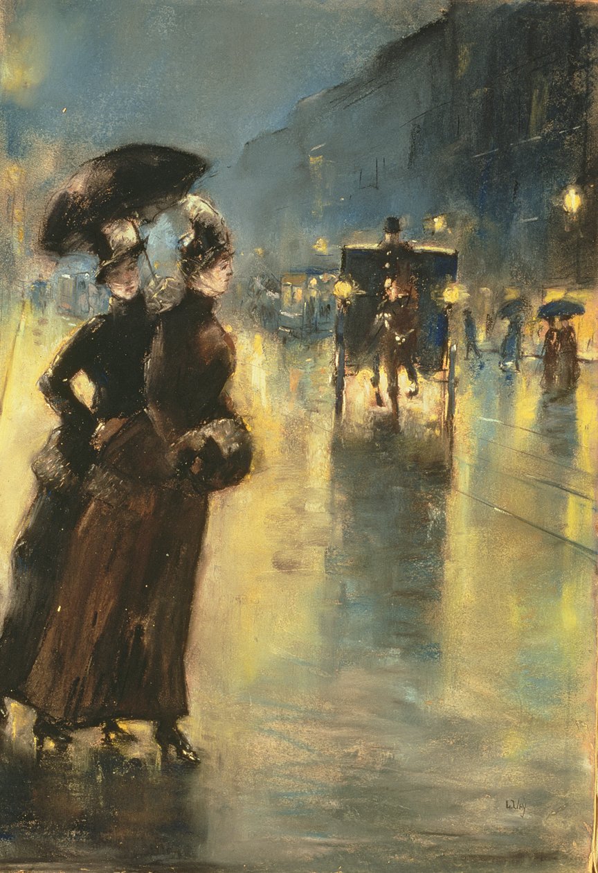 Valot yöllä, 1889 tekijältä Lesser Ury