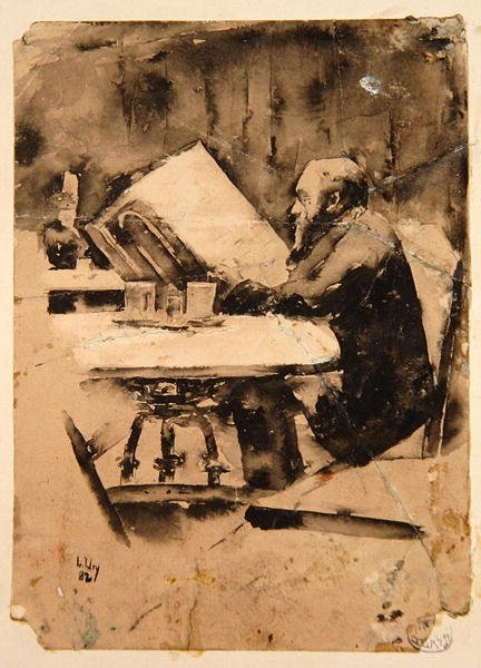 Mies kahvilassa tekijältä Lesser Ury