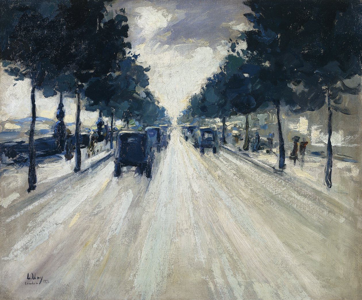 The Embankment, Lontoo, 1926 tekijältä Lesser Ury