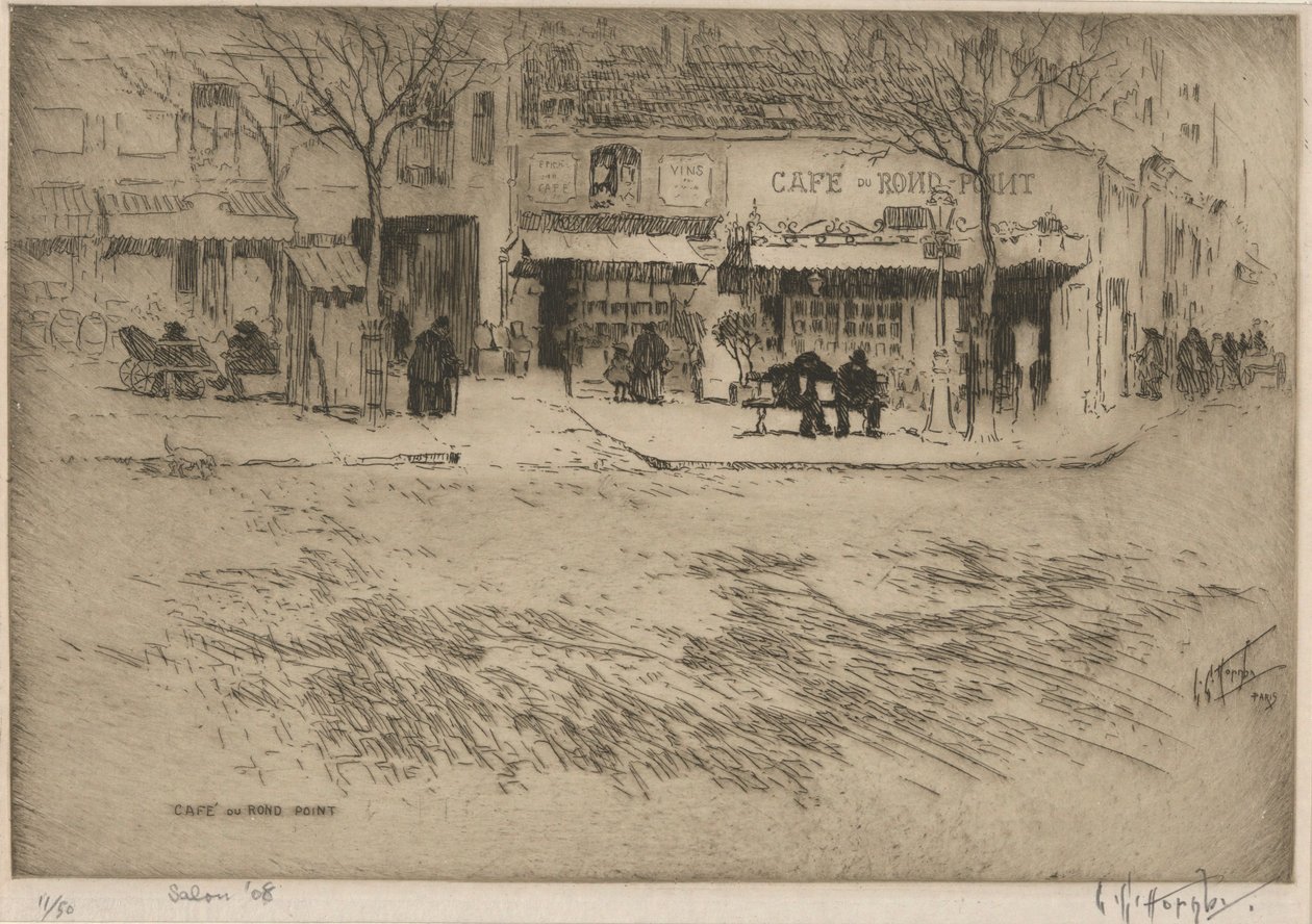 Cafe du Rond Point tekijältä Lester George Hornby