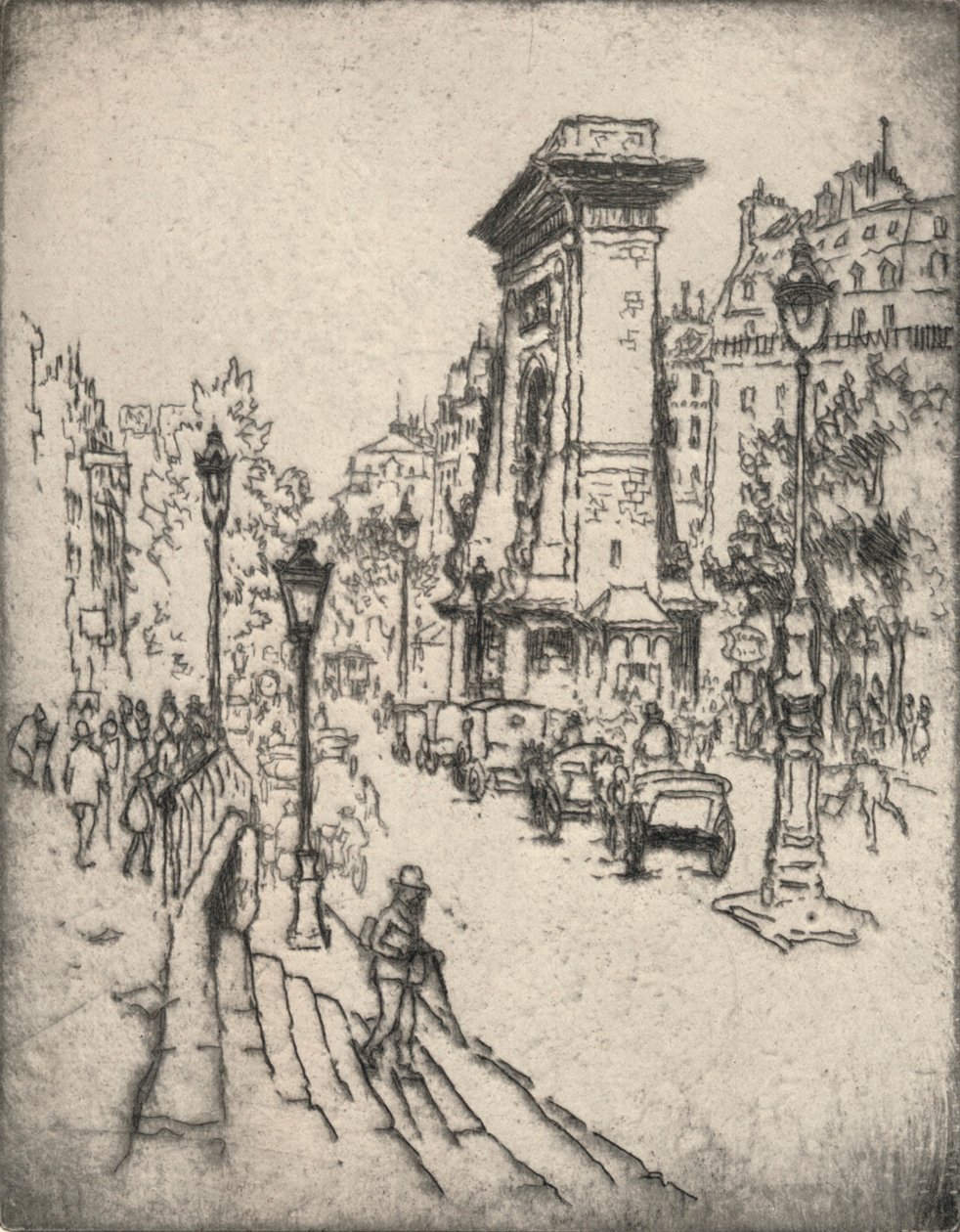 "Porte St Denis", 1915 tekijältä Lester George Hornby