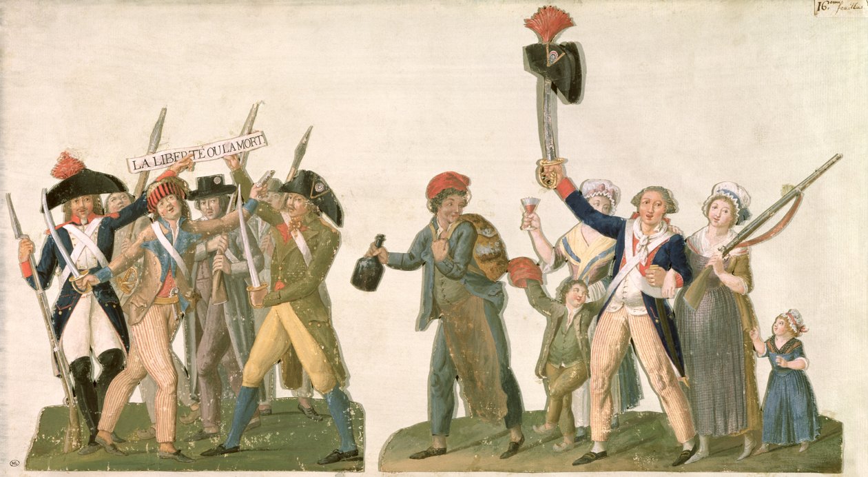 Vapauden huuto ja lähtö rajalle, 1792 (tulostus) tekijältä Lesueur Brothers