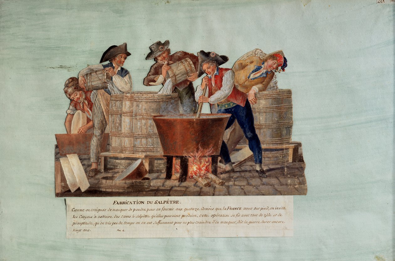 Salpetren valmistus (guassi kortille) tekijältä Lesueur Brothers
