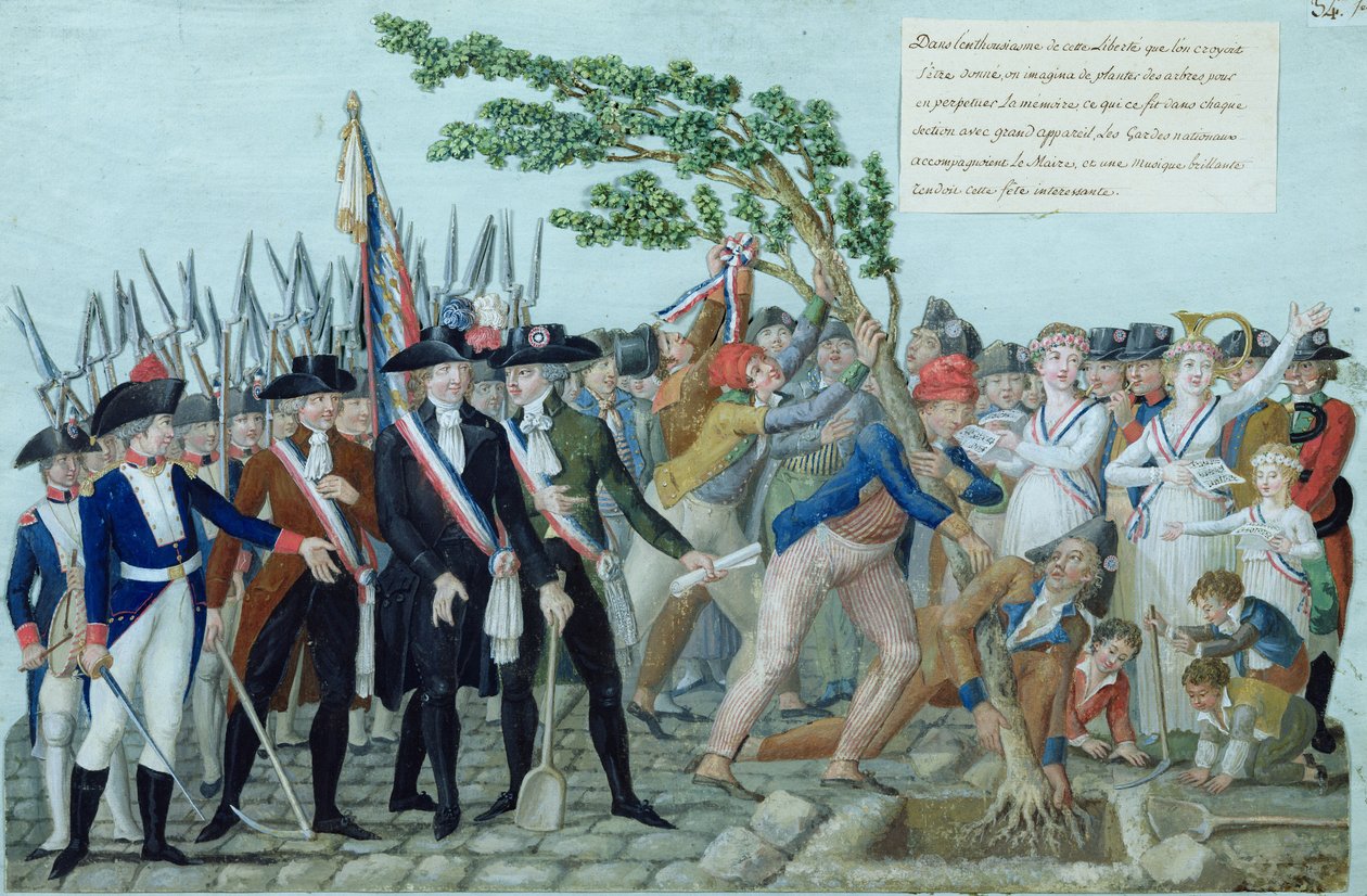 Vapauden puun istuttaminen, noin 1789. tekijältä Lesueur Brothers