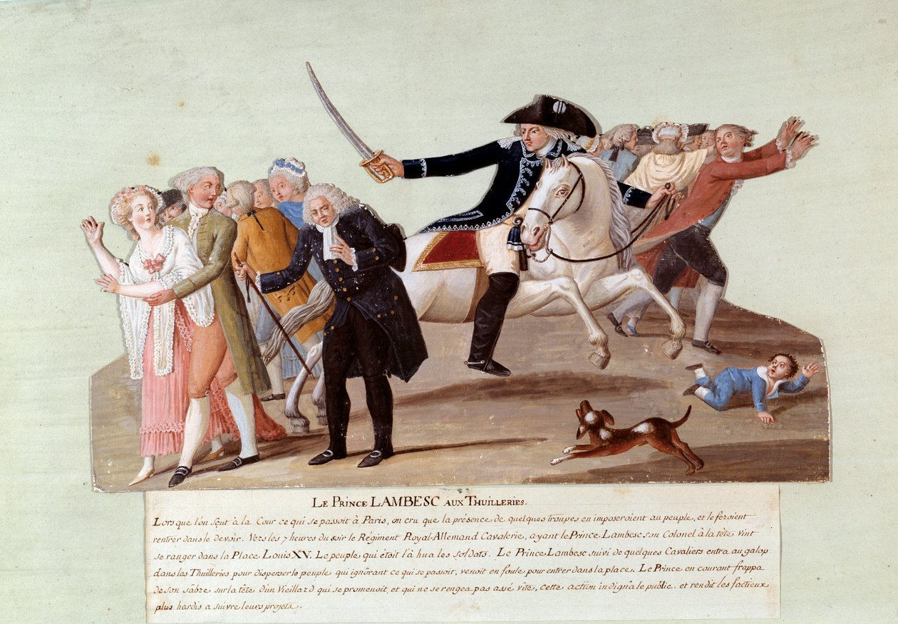 Ranskan vallankumous 1789: Lambescin prinssi Tuileries