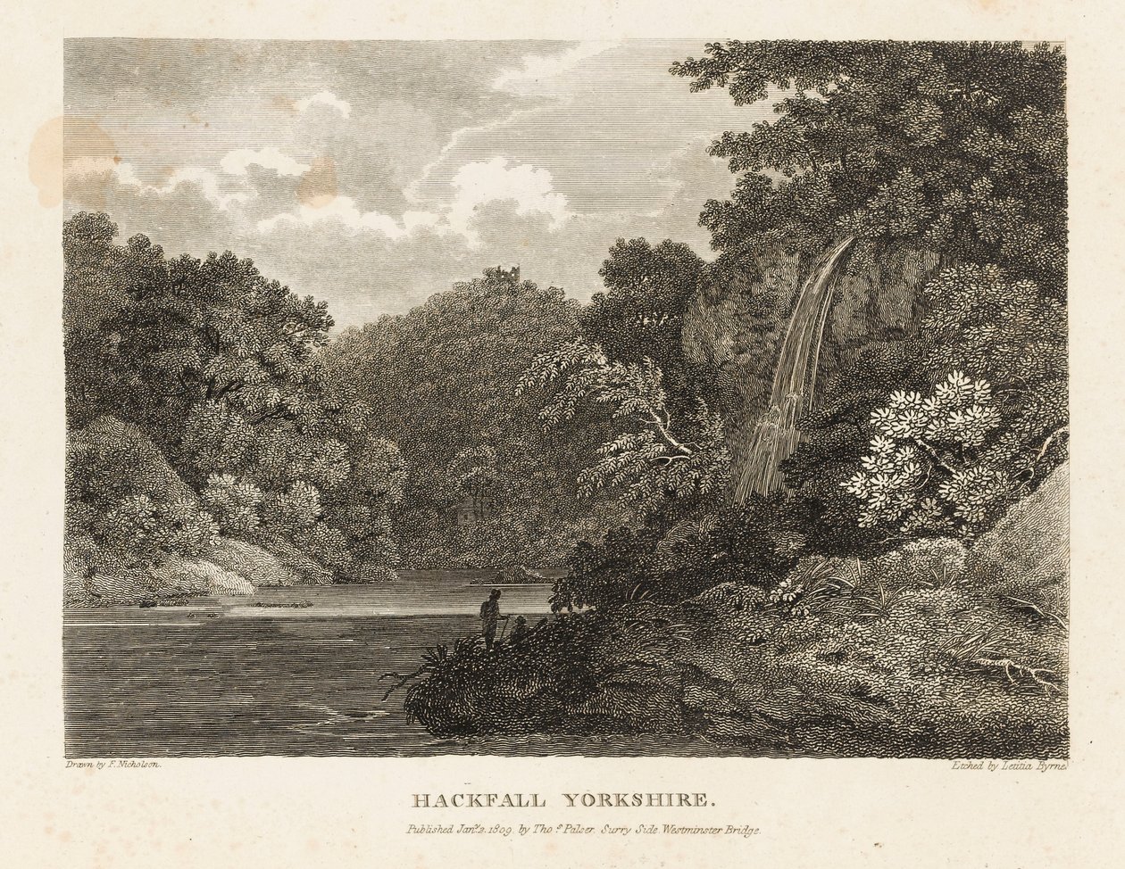 Hackfall, Yorkshire (kaiverrus) tekijältä Letitia Byrne