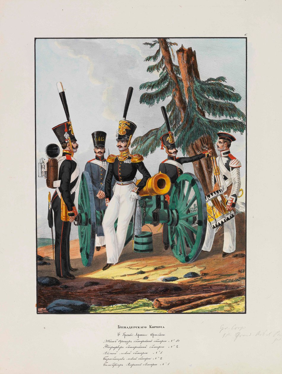 Venäjän keisarillisen armeijan 1. Grenadier-divisioona, 1837-1839. tekijältä Lev Alexandrovich Belousov
