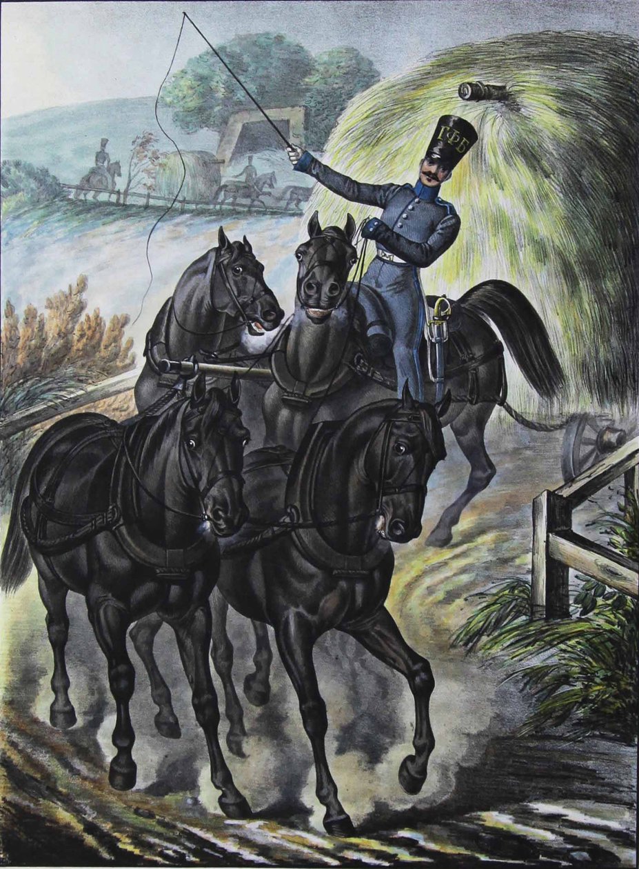 Kaartin huoltojunaprikaatin sotilas, 1829 tekijältä Lev Alexandrovich Belousov