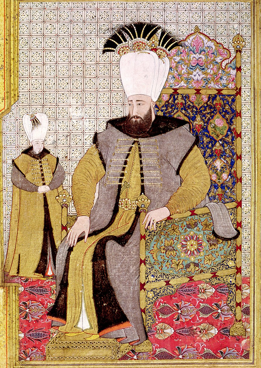 Sulttaani Ahmet III (1673-1736) ja kruununperijä. tekijältä Levni