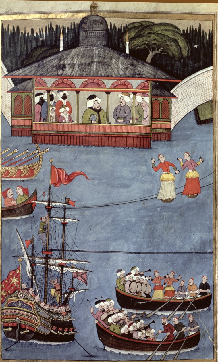 TSM A.3593 Nautical Festival ennen Sultan Ahmed III:ta (1673-1736) Vehbin "Sukunimestä", n. 1720 tekijältä Levni