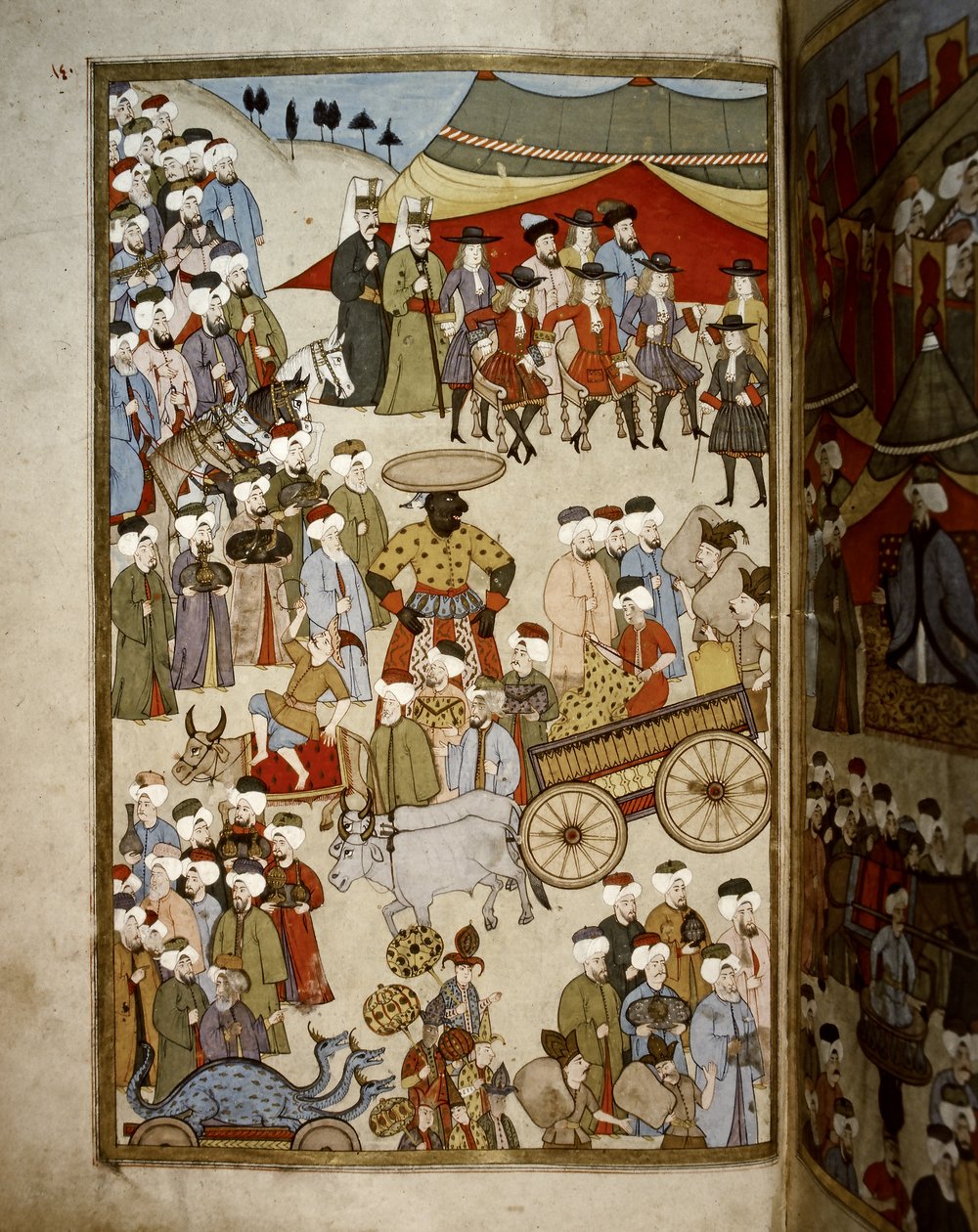 OTTOMAN EMPIRE: Istanbulin basaari, noin 1720 (pienoiskuva). tekijältä Levni Levni