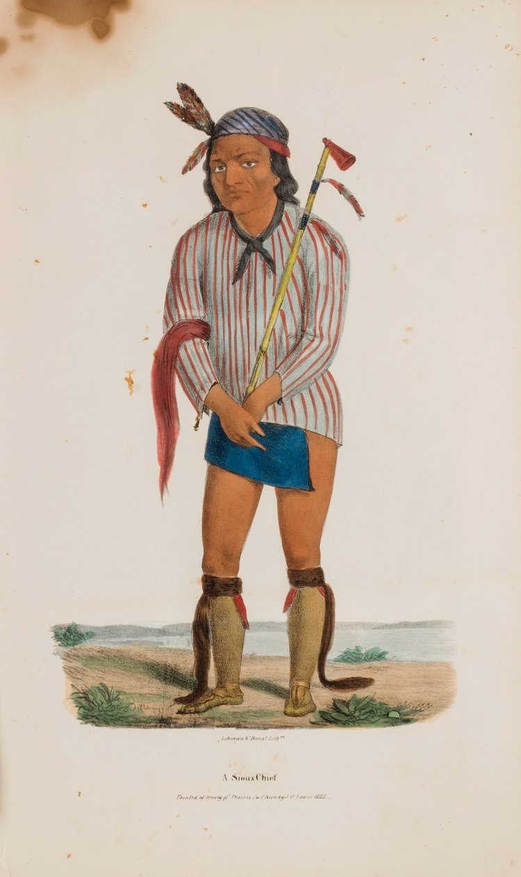 Sioux-päällikkö, Aboriginaalien salkusta. tekijältä Lewis, James Otto