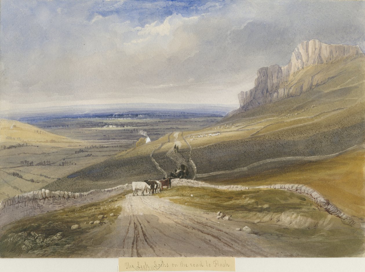 Purjo - Kiviä tiellä Flushiin: vesivärimaalausta ja [c 1830-1840] tekijältä Lewis John Wood