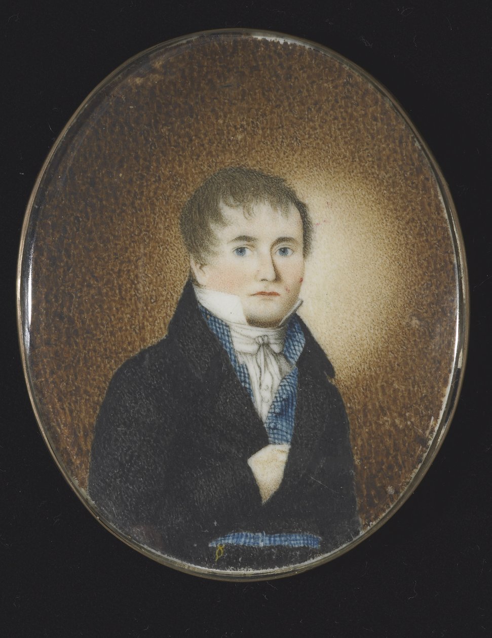 Omakuva, n. 1810-20 (akvarelli norsunluun päällä) tekijältä Lewis Peckham