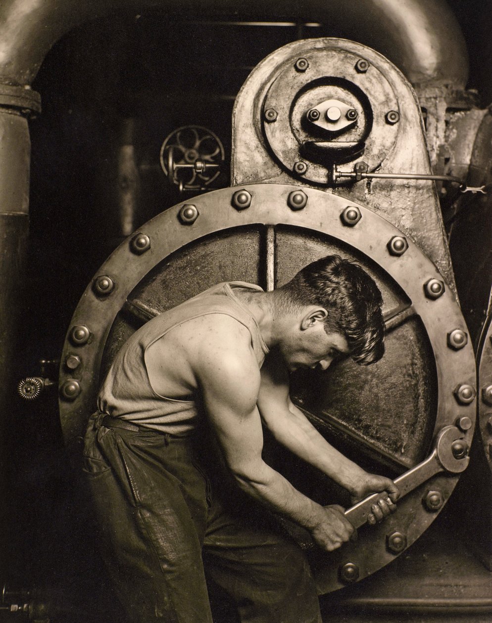 Powerhouse Mechanic, n. 1924 tekijältä Lewis Wickes Hine