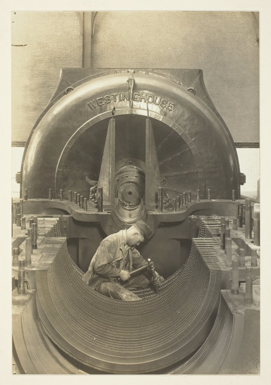 The Turbine, Power-House, New York City tekijältä Lewis Wickes Hine