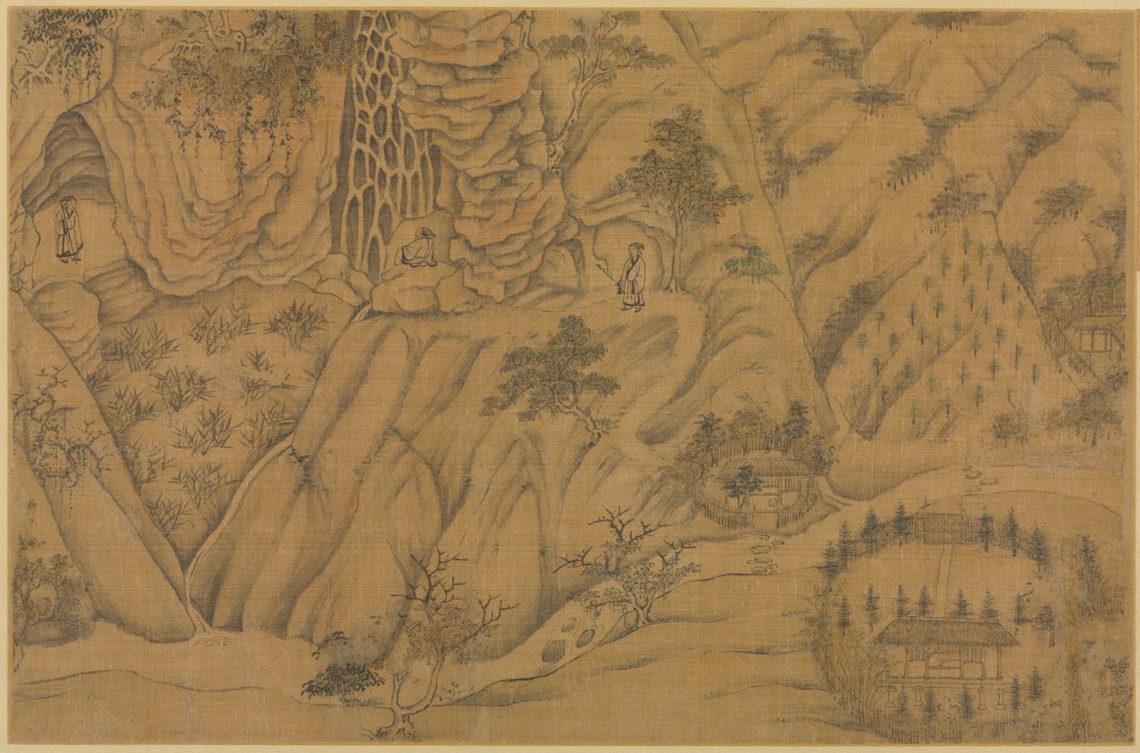 Asuin Longmian Sleeping Dragon -vuorilla 1100-1200-luvulla. tekijältä Li Gonglin