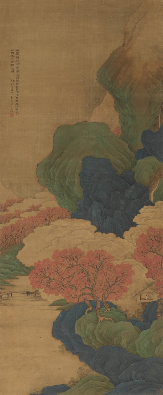 Valkoiset pilvet ja punaiset puut, 1788. tekijältä Li Jian