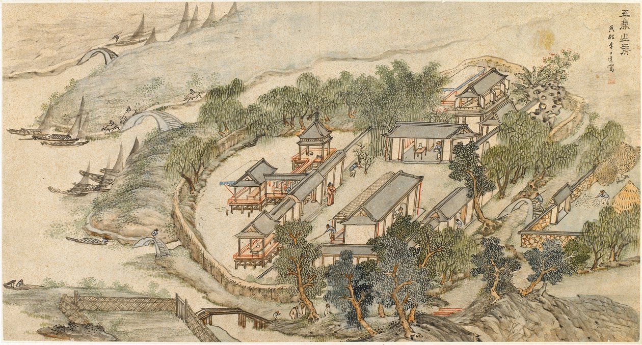 "The Five Deer Hermitage", 1600-luvun alku tekijältä Li Shida