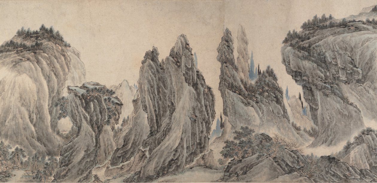 maisema dong yuanin, jura N, MA yuanin ja X IA GUI:n jälkeen, päivämäärä on määritelty , 1655. tekijältä Li Zai