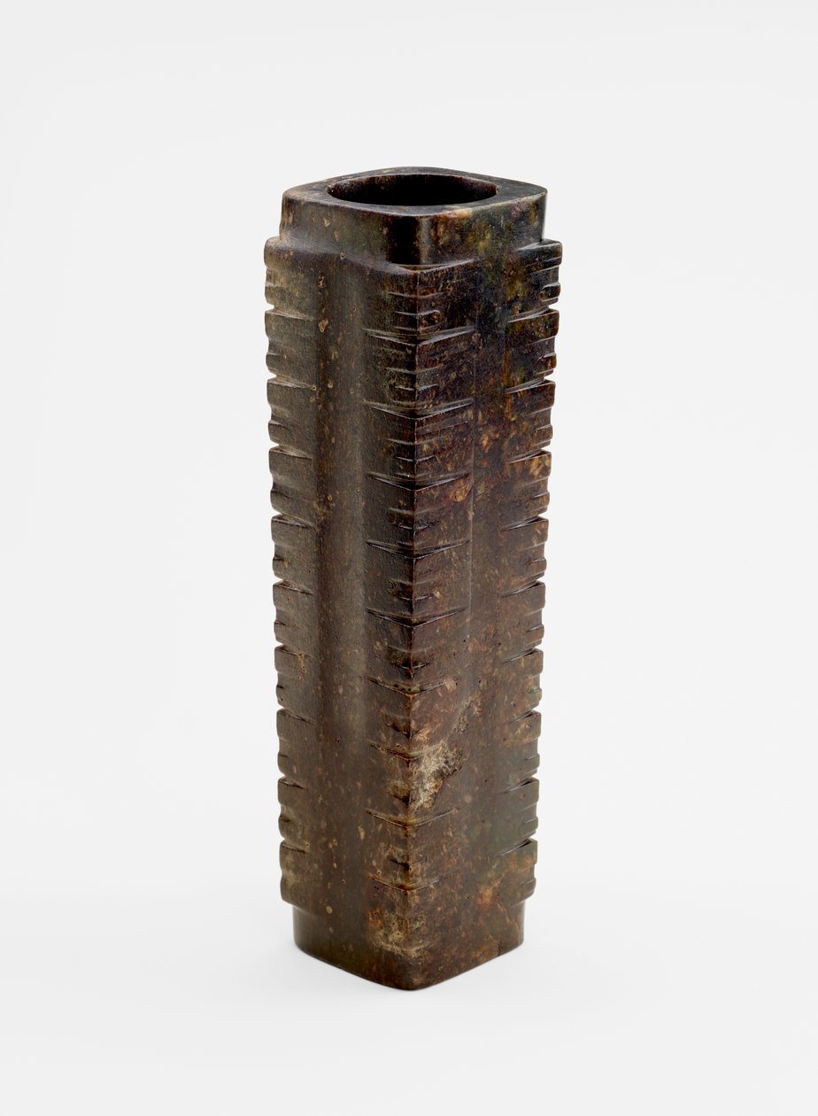 Kymmenen kerroksen putki maskeilla, n. 3300-2250 eKr tekijältä Liangzhu culture