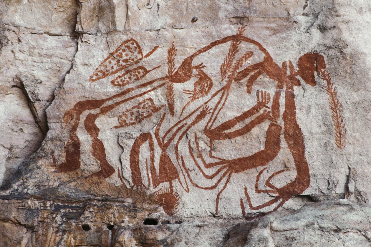 Aboriginaalien mytologia, Burrunggui, Arnhem Land (kalliomaalaus) tekijältä Unbekannt Unbekannt