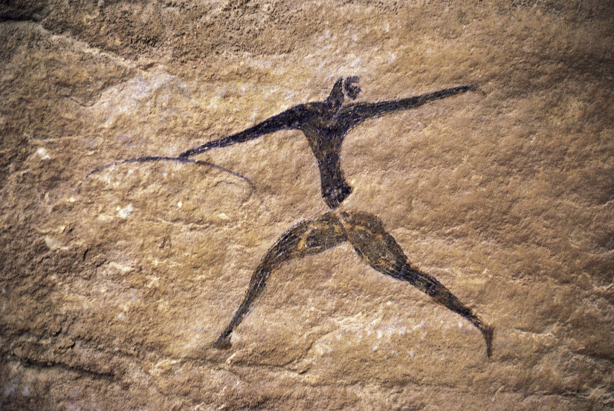 Jousiampuja, luolamaalaus, Tassili n