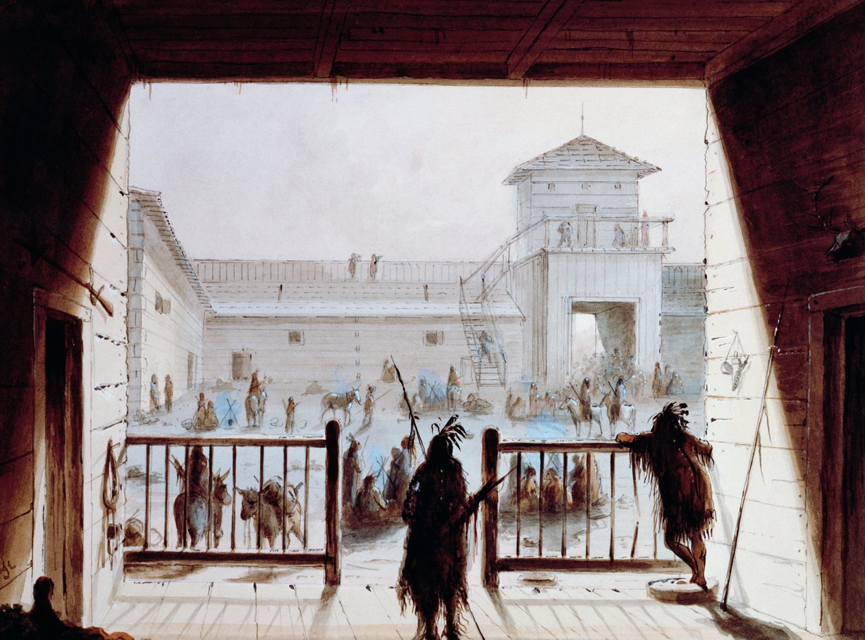 Fort Laramie, Alfred Jacob Miller (1810-1874), akvarelli, USA tekijältä Unbekannt Unbekannt