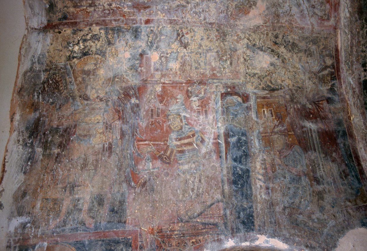 Fresko arkkienkelin Mikaelin kirkossa, Kantanos, Kreeta, Kreikka (kuva) tekijältä Unbekannt Unbekannt