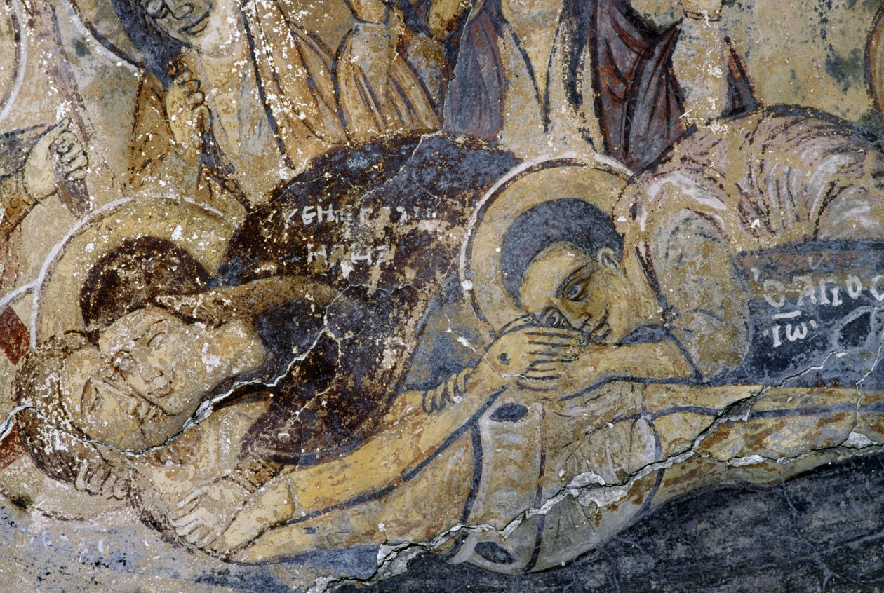 Freskot, joissa Kristus on kuollut Metamorphosis tou Sotiros -kirkossa, Kefalissa, Kreetalla, Kreikassa (kuva) tekijältä Unbekannt Unbekannt