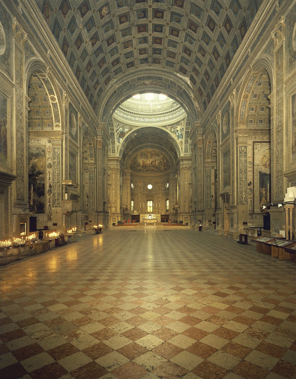 Italia, Lombardia, Mantova, Pyhän Andreaksen basilika suunnitteli arkkitehti Leon Battista Alberti, tilaaja Ludovico II Gonzaga tekijältä Unbekannt Unbekannt