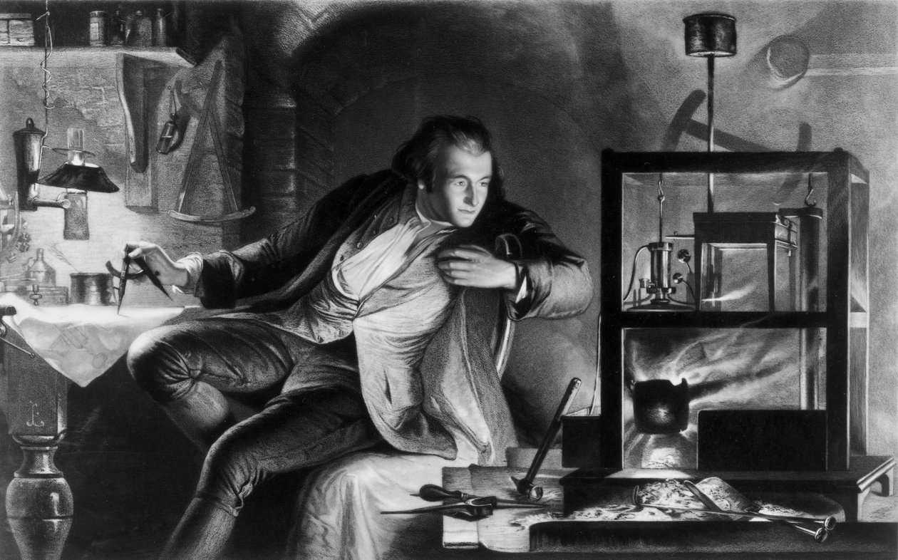 James Watt, brittiläinen insinööri, nuorena miehenä, n. 1769 tekijältä Unbekannt Unbekannt