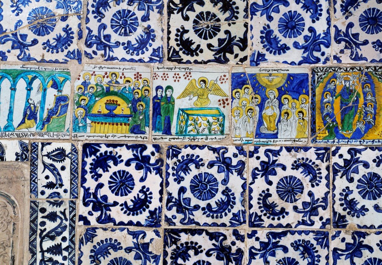 Majolica-laattojen koristelu (1600-luku), Jerusalemin armenialainen patriarkaatti, Jerusalemin vanha kaupunki (Unescon maailmanperintöluettelo) tekijältä Unbekannt Unbekannt
