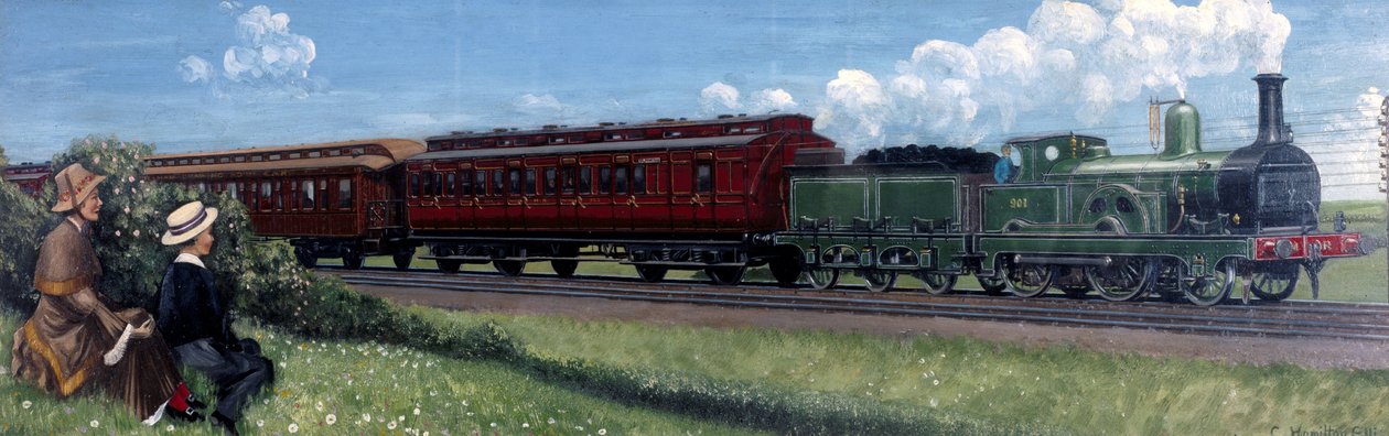Midland Railway Express matkalla St Pancrasin asemalle, Lontooseen tekijältä Unbekannt Unbekannt