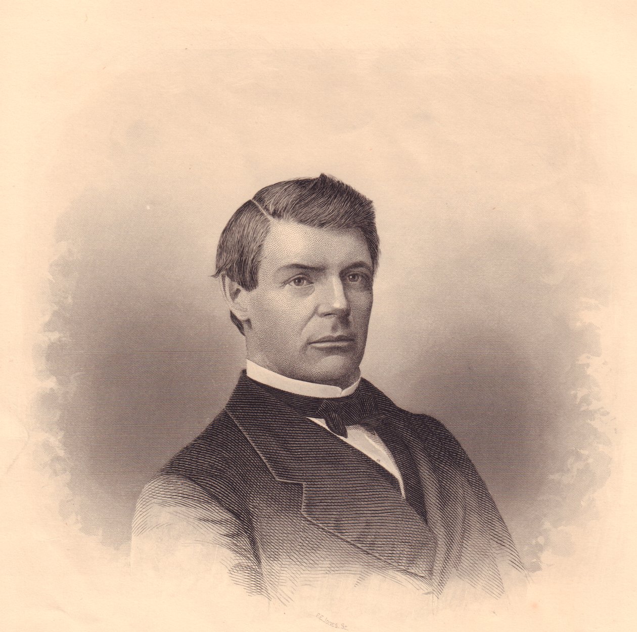 Amerikkalaisen metodistipiispa John Morgan Waldenin (1831-1914) muotokuva, FE Jonesin kaiverrus, noin 1870 tekijältä Unbekannt Unbekannt