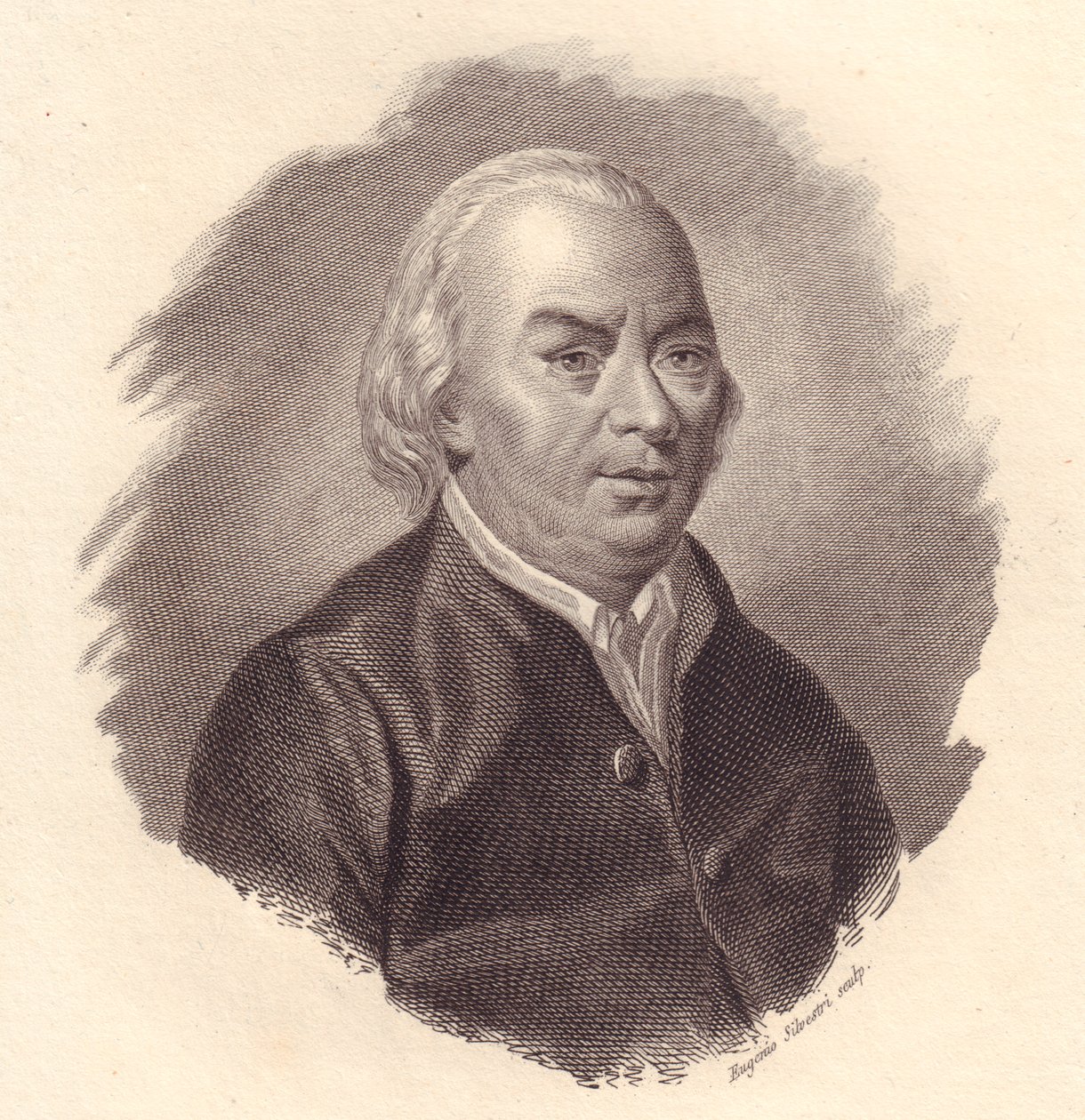 Italialaisen runoilijan Gian Carlo Passeronin (1713-1803) muotokuva, Eugenio Silvestrin kuparikaiverrus tekijältä Unbekannt Unbekannt
