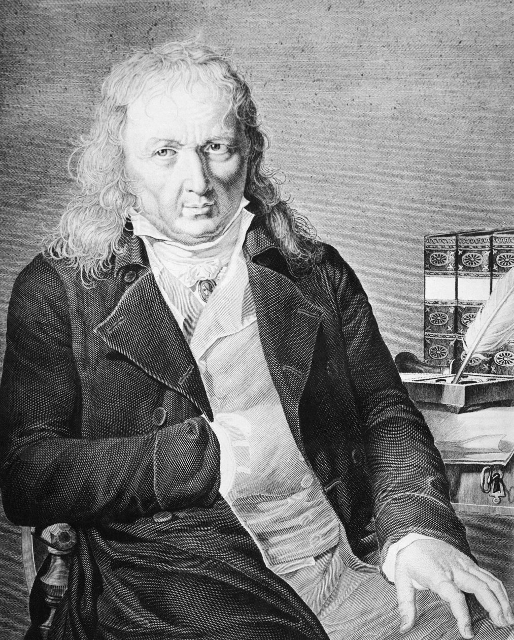 Jacques Bernardin Henri de Saint-Pierren (1737-1814), ranskalaisen kirjailijan ja kasvitieteilijän muotokuva, kaiverrus tekijältä Unbekannt Unbekannt