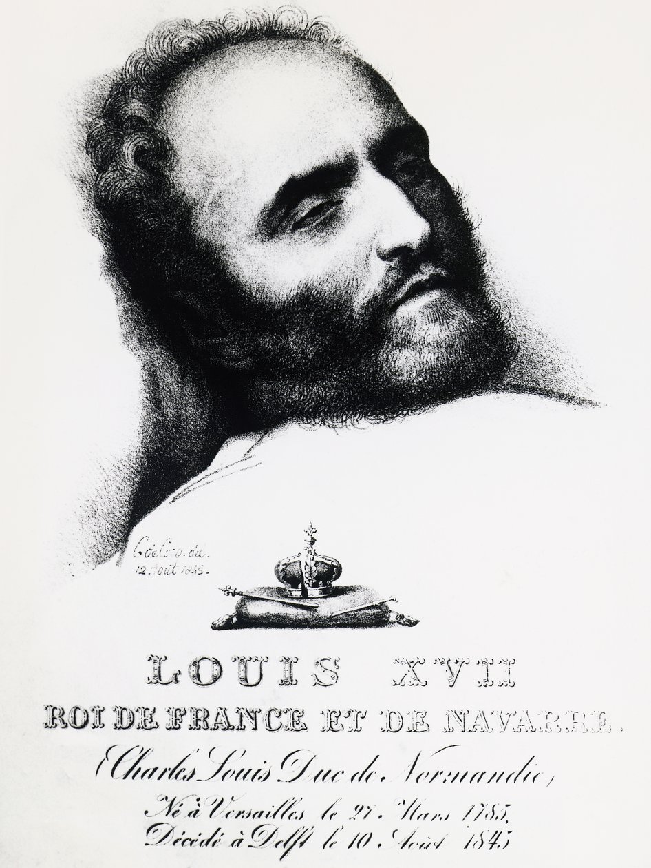 Muotokuva Karl Wilhelm Naundorffista (1785-1845), kuuluisin ja itsepäisin niistä monista, jotka väittivät olevansa Ranskan Dauphin kuolinvuoteella Delftissä 12. elokuuta tekijältä Unbekannt Unbekannt
