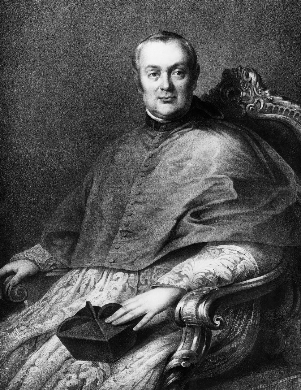 Muotokuva Tommaso Bernettistä (1779-1852), italialainen kardinaali, joka oli kardinaalivaltiosihteeri Leo XII:n alaisuudessa 1828-1829 ja Gregorius XVI:n alaisuudessa 1831-1836, litografia tekijältä Unbekannt Unbekannt