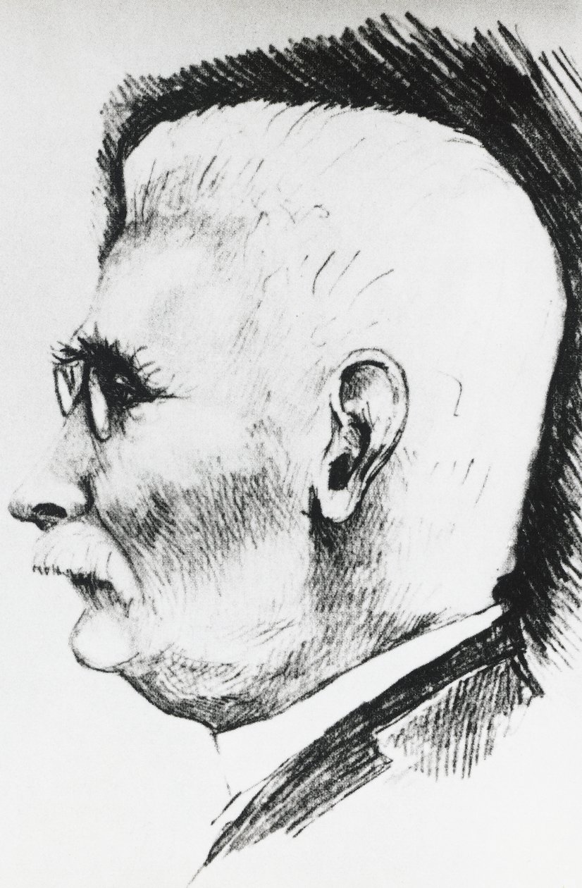 Henri Louis Le Chatelierin (1850-1936), ranskalaisen kemistin ja metallurgin profiilikuva, kaiverrus tekijältä Unbekannt Unbekannt