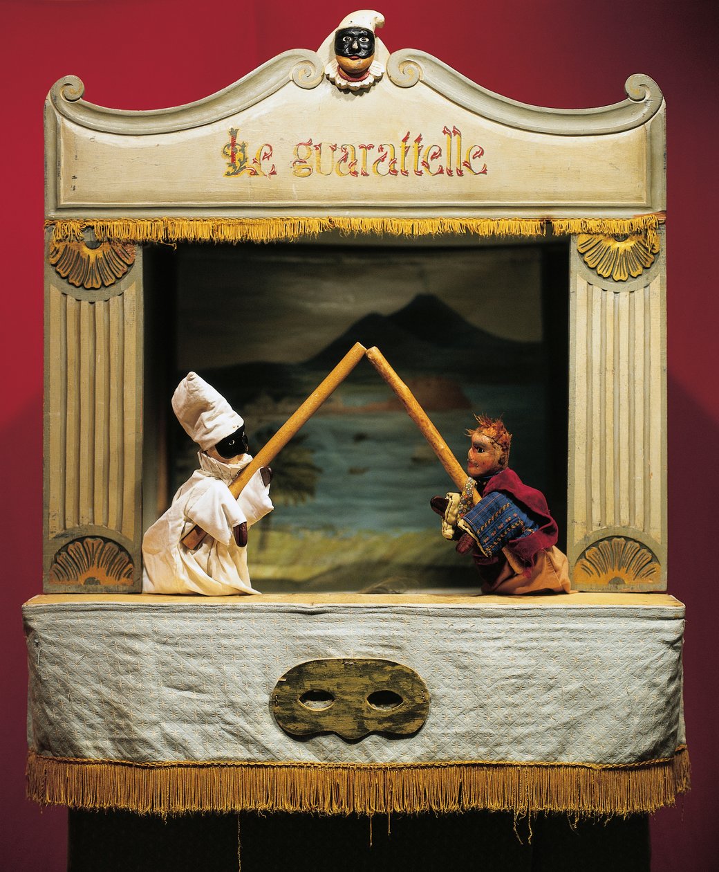 Punch (Pulcinella) ja Pasquale Terremoto, nuket Maria Imperatrice Guarattelle -teatterista, Napoli, Italia (kuva) tekijältä Unbekannt Unbekannt